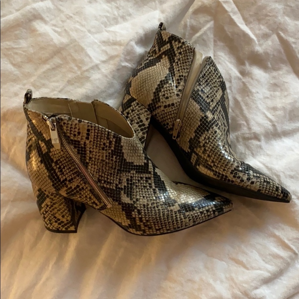 Snakeskin Booties